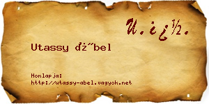 Utassy Ábel névjegykártya
